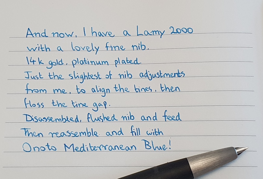 My Lamy 2000 and I: a new chapter begins.